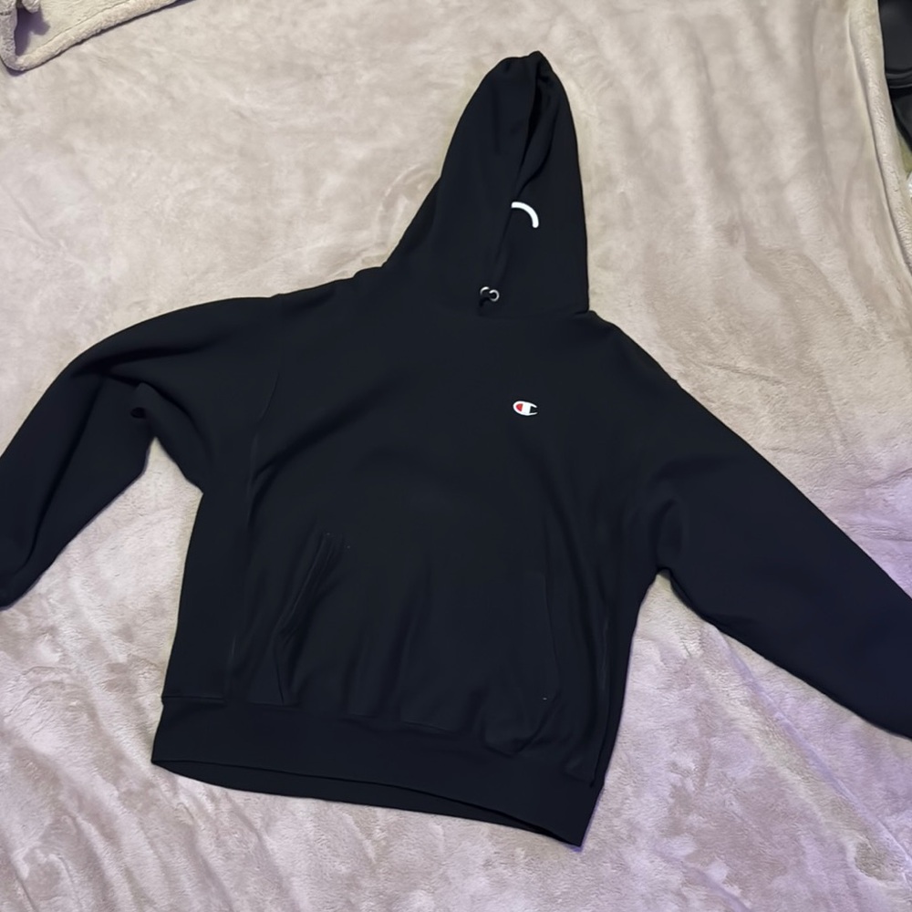 Champion Reverse Weave Black Hoodie